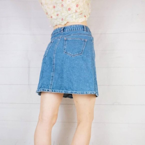 🍓NOISY MAY DENIM SKIRT BUTTON UP🍓 - Picture 4 of 4
